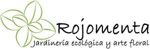 logo Rojomenta, jardinería ecológica y arte floral